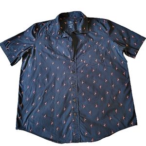 George classic fit men's navy blue with pink flamingos size 2XL (50- 52)
